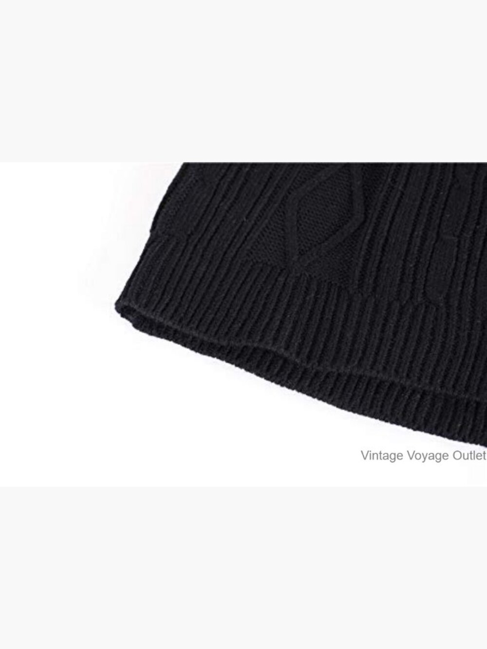 Men's Cable Knit Shawl Neck Cardigan Sweater with Pockets - Picture 6 of 7